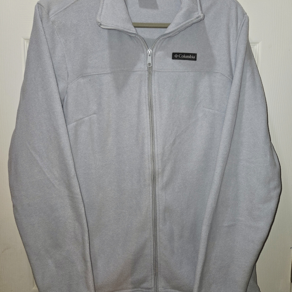 Columbia NWT Womens Sweater Size XL Castle Dale Full Zip Fleece Baby Blue Gray